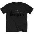 The Beatles Unisex T-Shirt: Drop T Logo Gloss Print (Black) (Embellished)