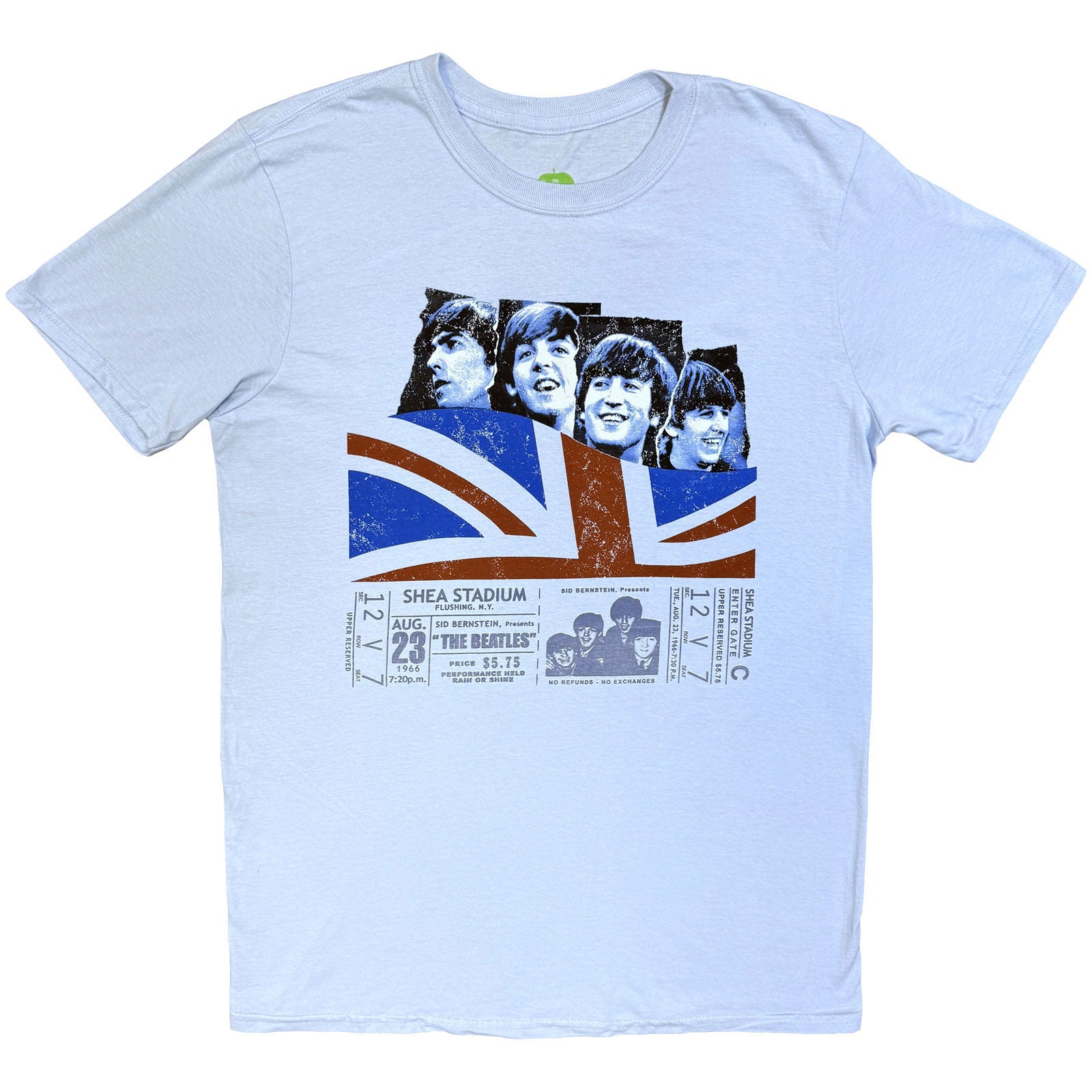 The Beatles Unisex T-Shirt: Shea Stadium (Light Blue)