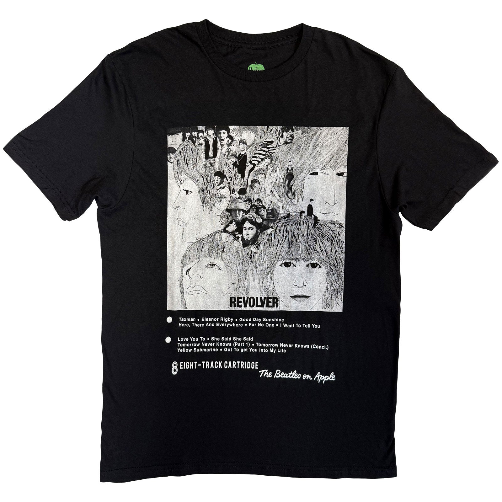 The Beatles Unisex T-Shirt: Revolver 8 Track (Black)