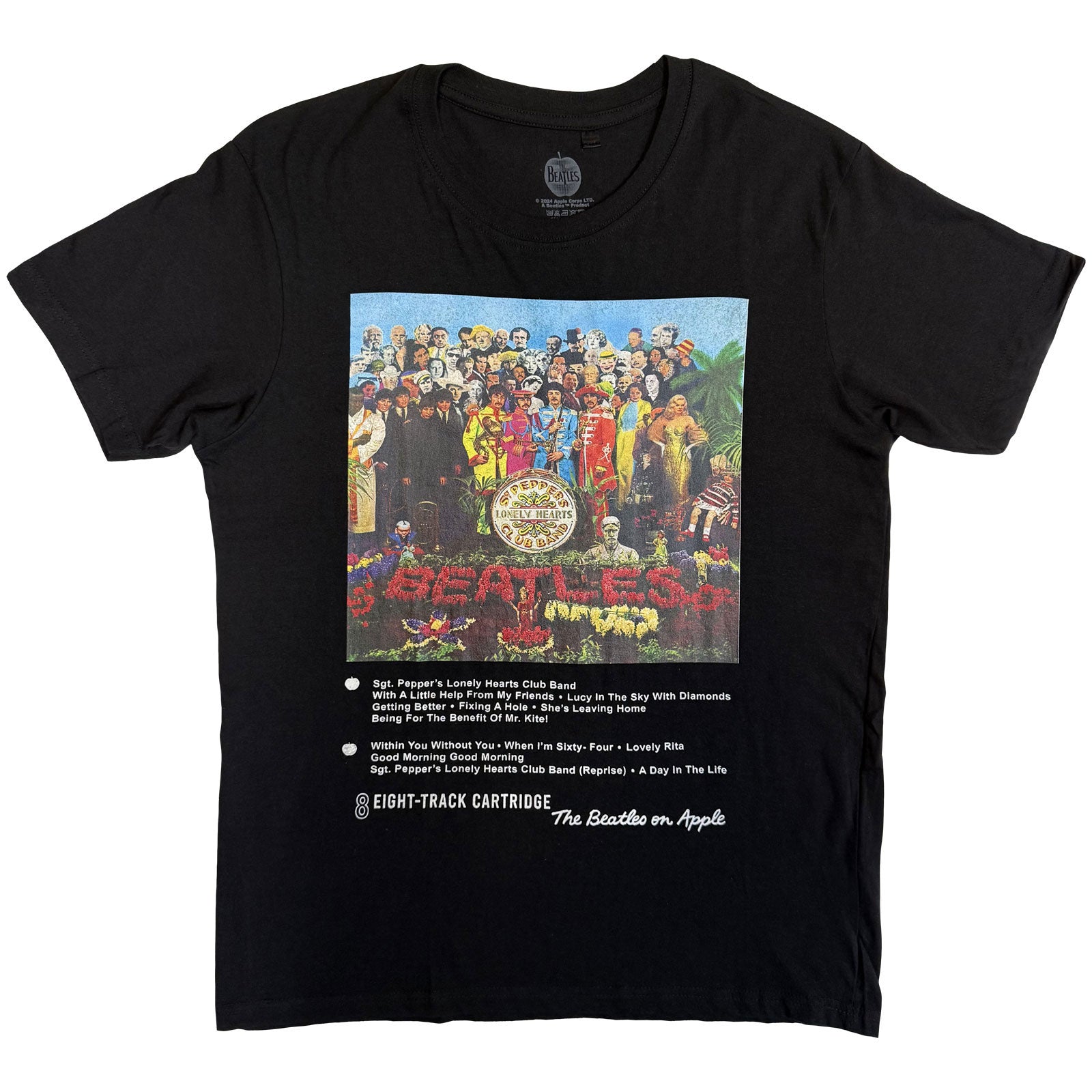 The Beatles Unisex T-Shirt: Sgt Pepper 8 Track (Black)