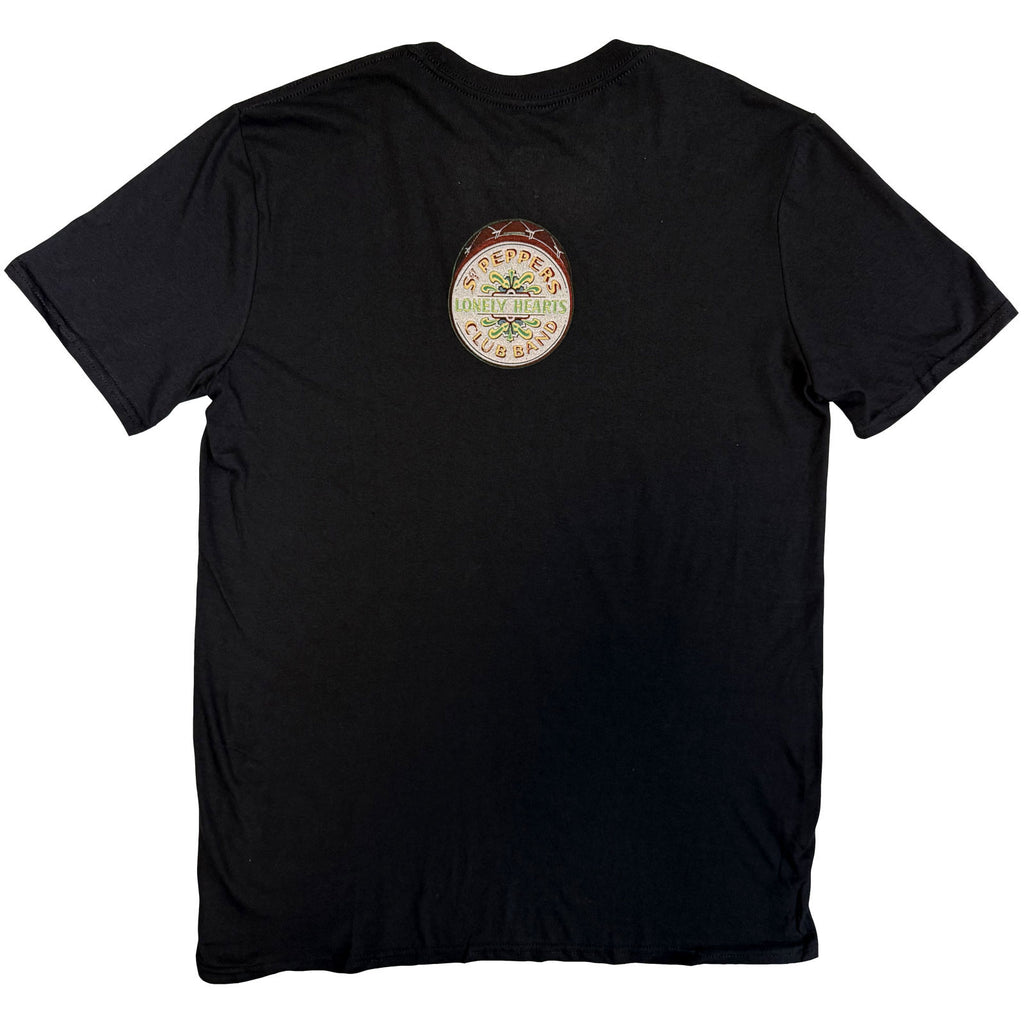 The Beatles Unisex T-Shirt: Sgt Pepper Blue (Black) (Back Print)