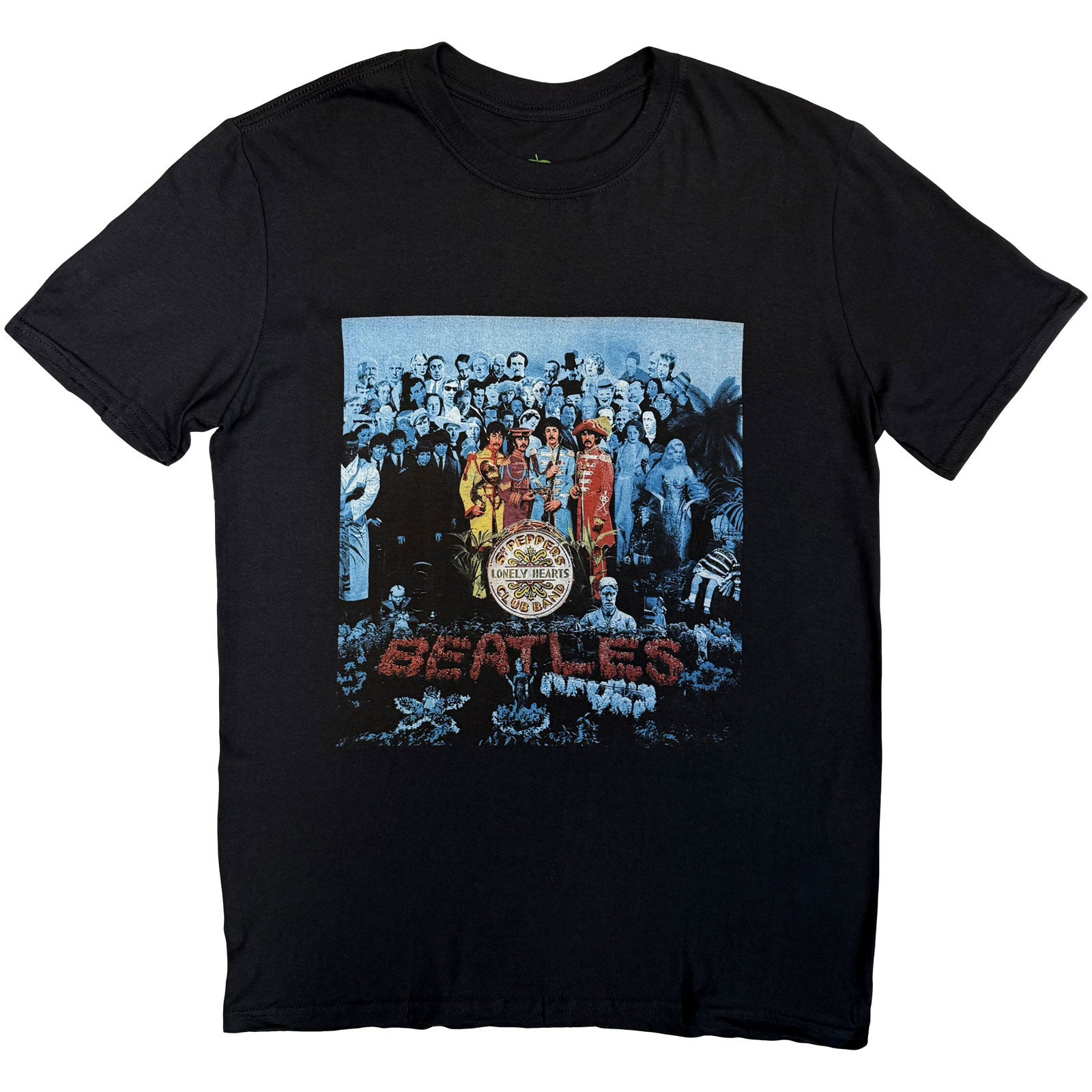 The Beatles Unisex T-Shirt: Sgt Pepper Blue (Black) (Back Print)