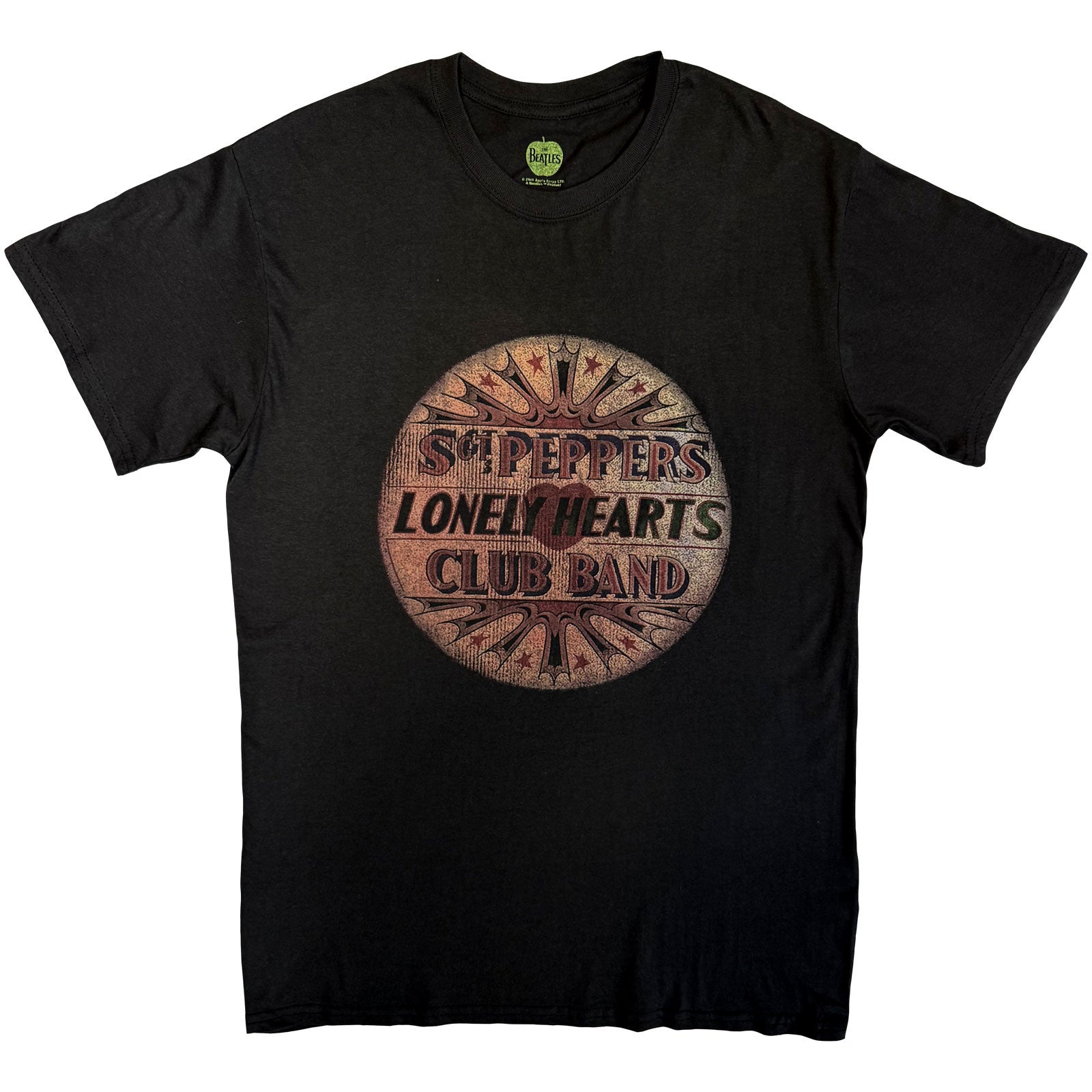 The Beatles Unisex T-Shirt: Vintage Drum Head (Black)