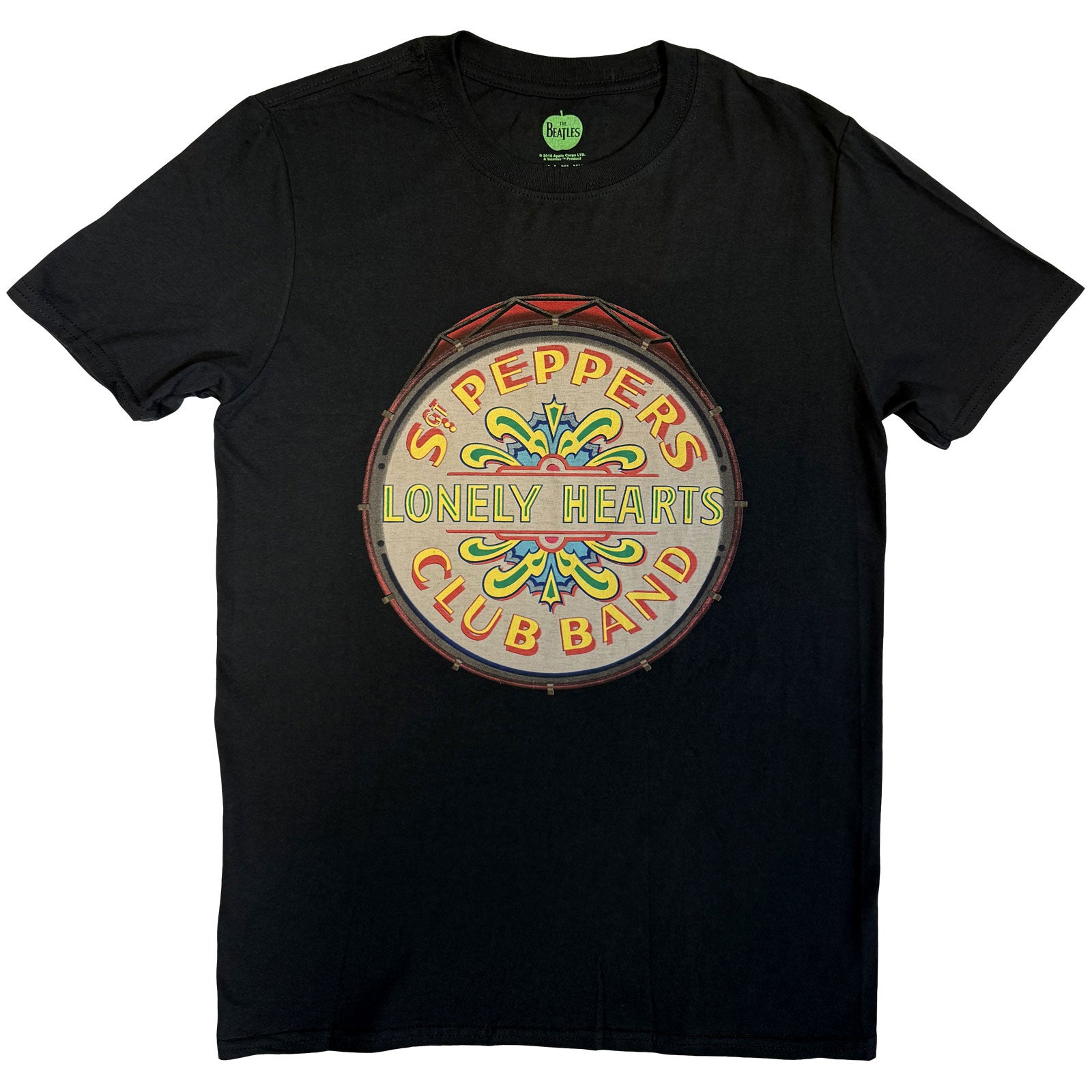 The Beatles Unisex T-Shirt: Original Pepper Drum (Black)