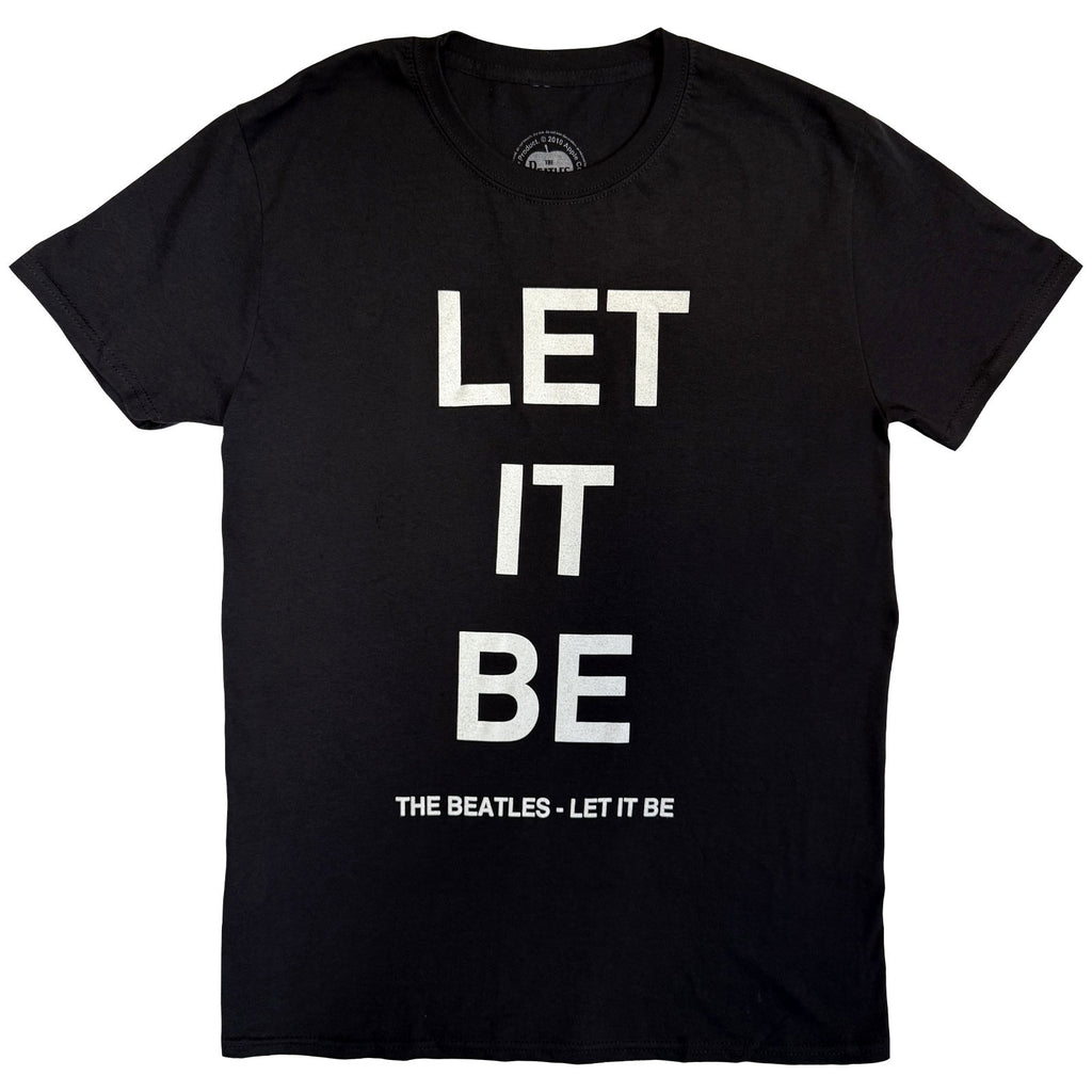 The Beatles Unisex T-Shirt: Let It Be (Black) (Back Print)
