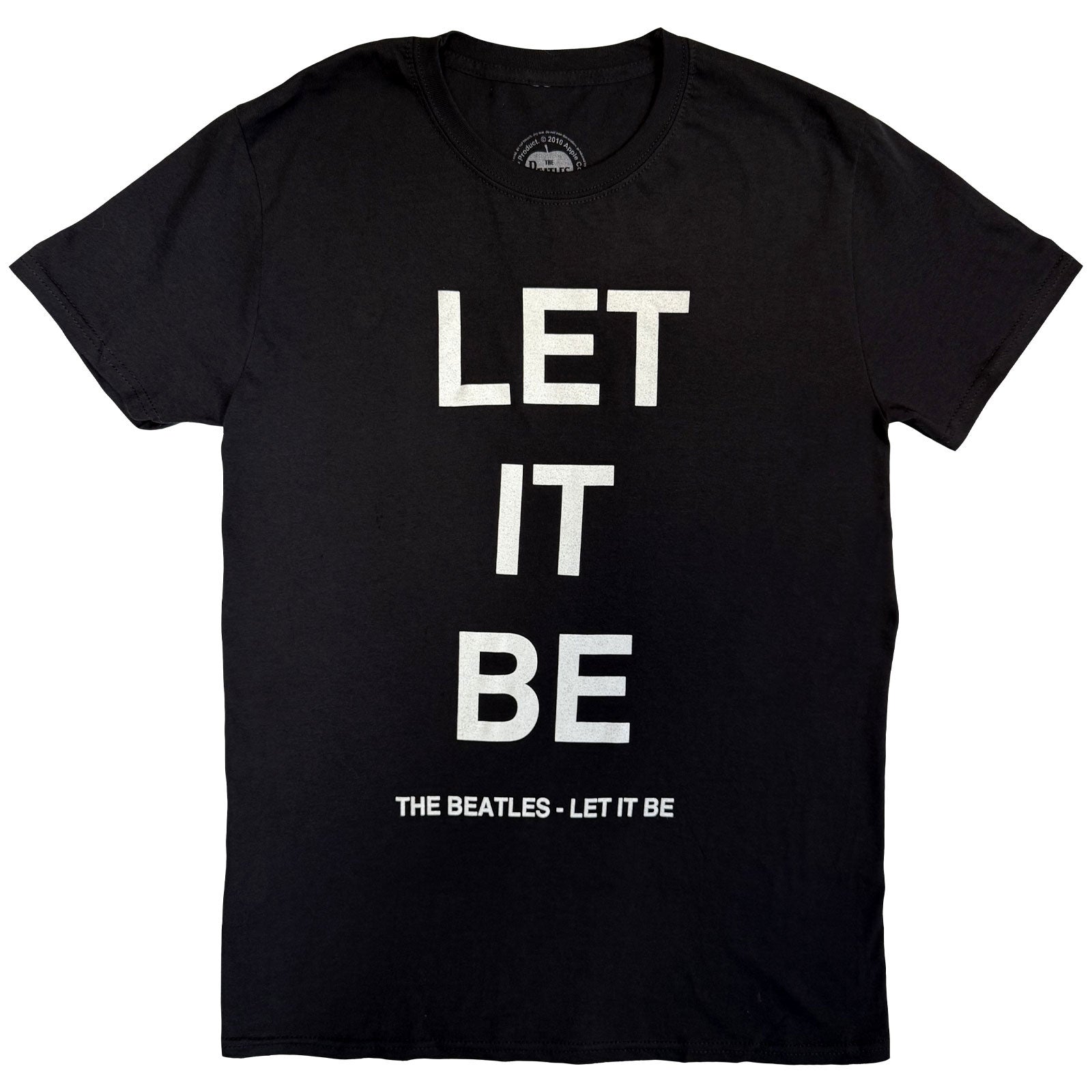 The Beatles Unisex T-Shirt: Let It Be (Black) (Back Print)