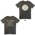 The Beatles Unisex T-Shirt: Sgt Peppers Lonely Hearts Club Band with Drum (Charcoal Grey) (Back Print)