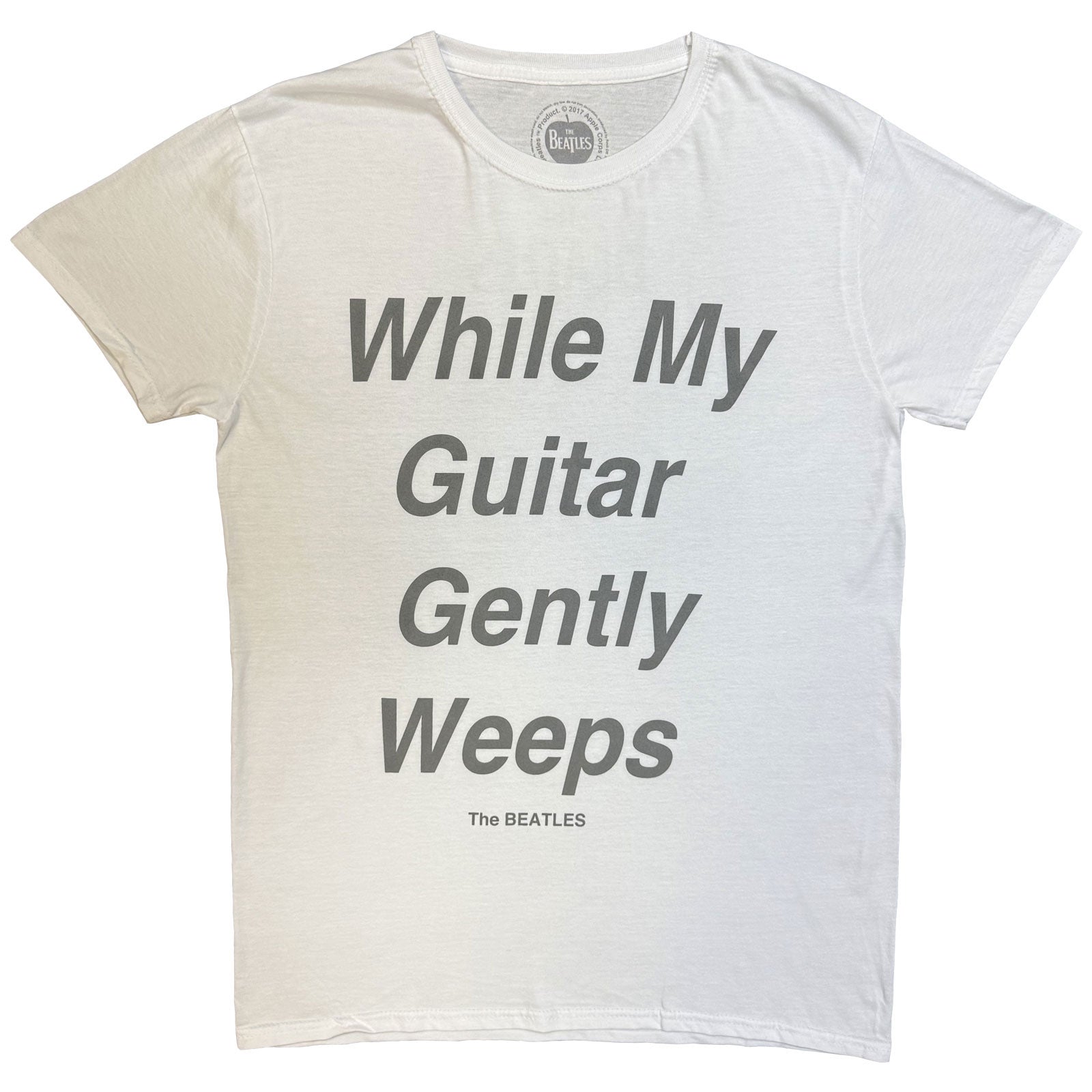 The Beatles Unisex T-Shirt: My Guitar Gently Weeps (White) (Back Print)