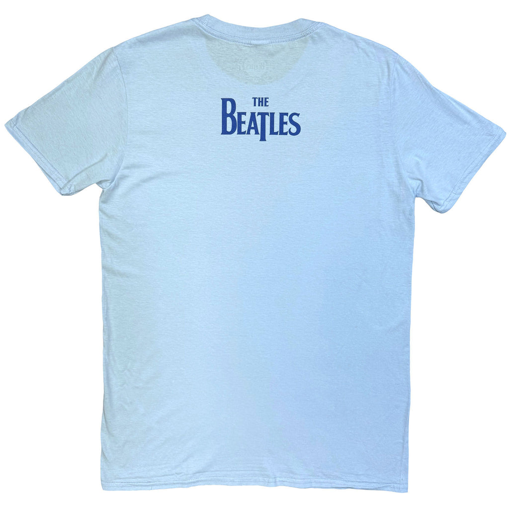 The Beatles Unisex T-Shirt: I've Just Seen A Face (Light Blue) (Back Print)