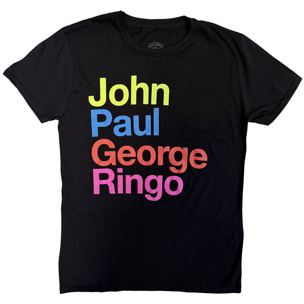 The Beatles Unisex T-Shirt: JPG&R Pepper Suit Colours (Black)