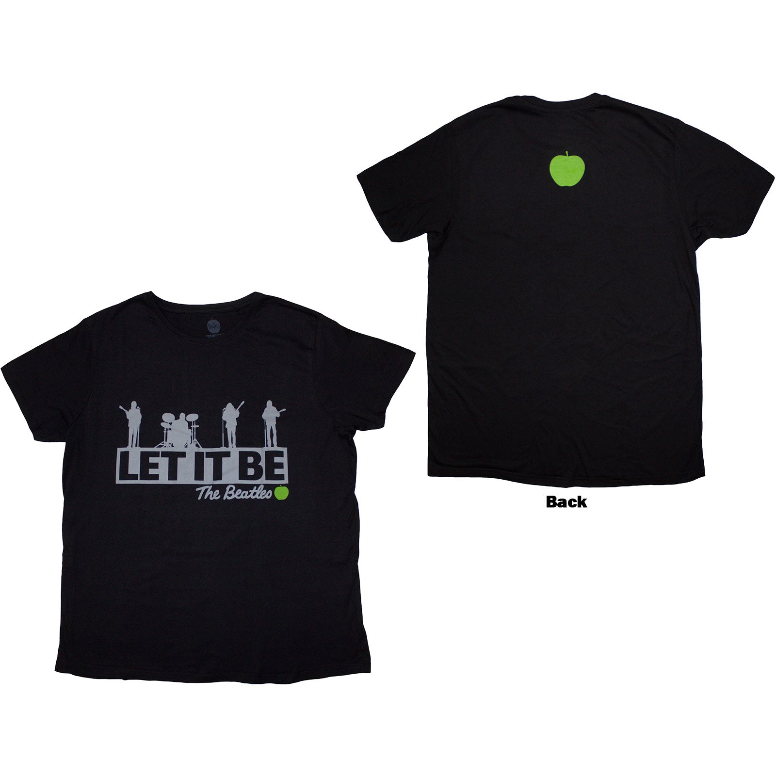 The Beatles Ladies T-Shirt: Rooftop (Black) (Back Print)