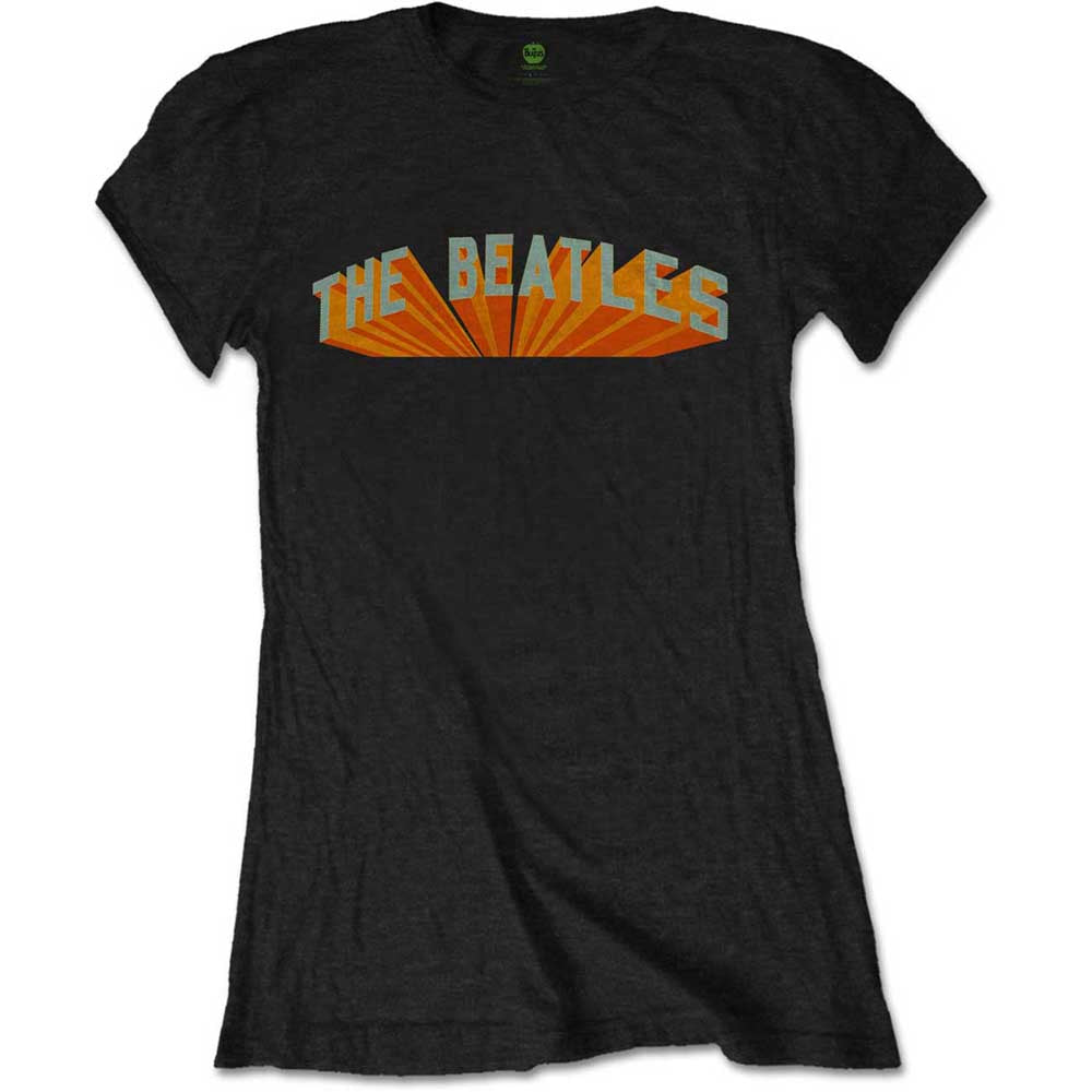 The Beatles Ladies T-Shirt: Live in Japan (Black) (Back Print)