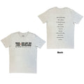 The Beatles Unisex T-Shirt: Budokan Set List (Grey) (Back Print)