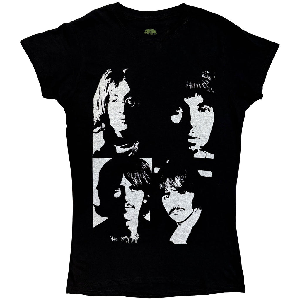 The Beatles Ladies T-Shirt: Back In The USSR (Black) (Back Print)