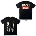 The Beatles Unisex T-Shirt: Back In The USSR (Black) (Back Print)