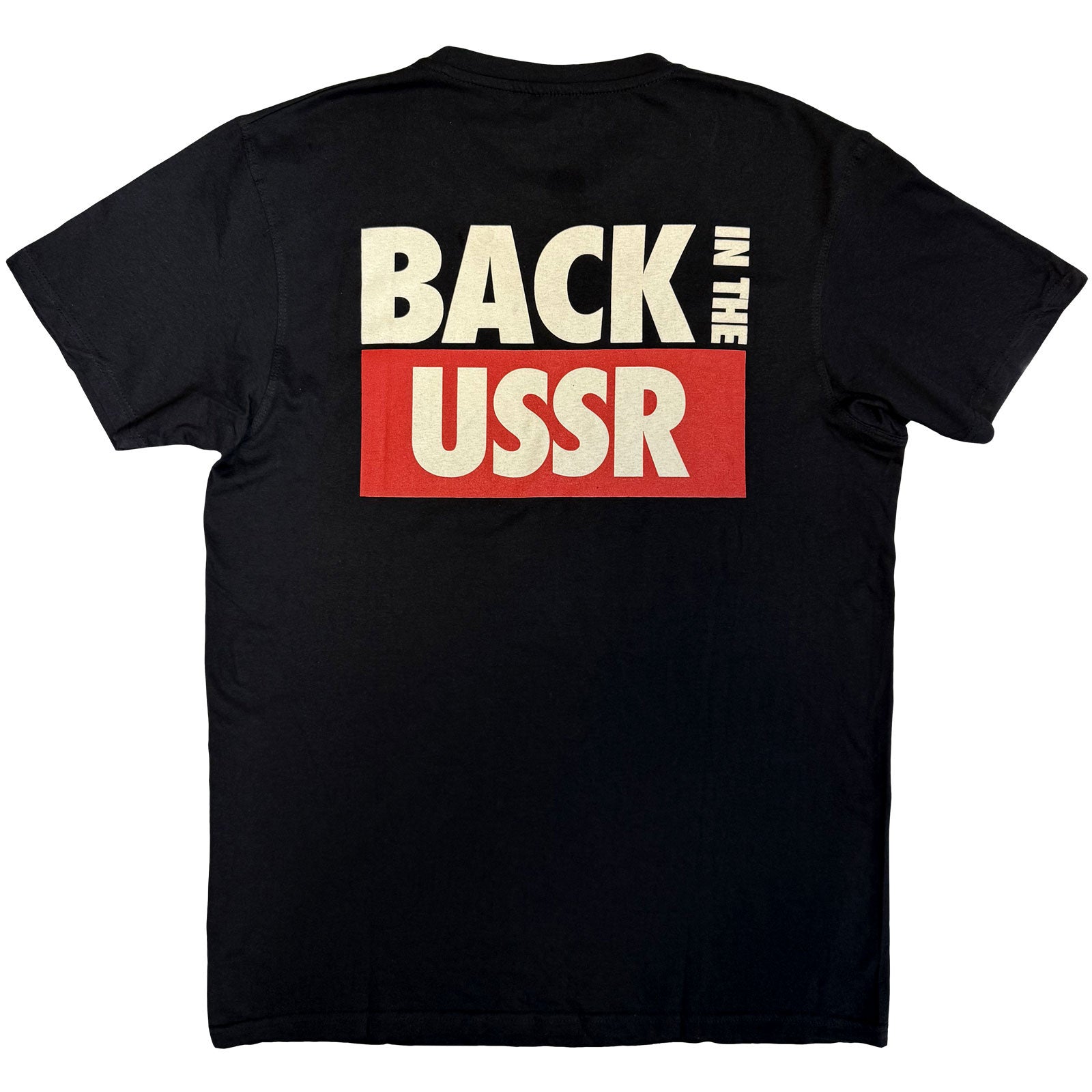 The Beatles Unisex T-Shirt: Back In The USSR (Black) (Back Print)