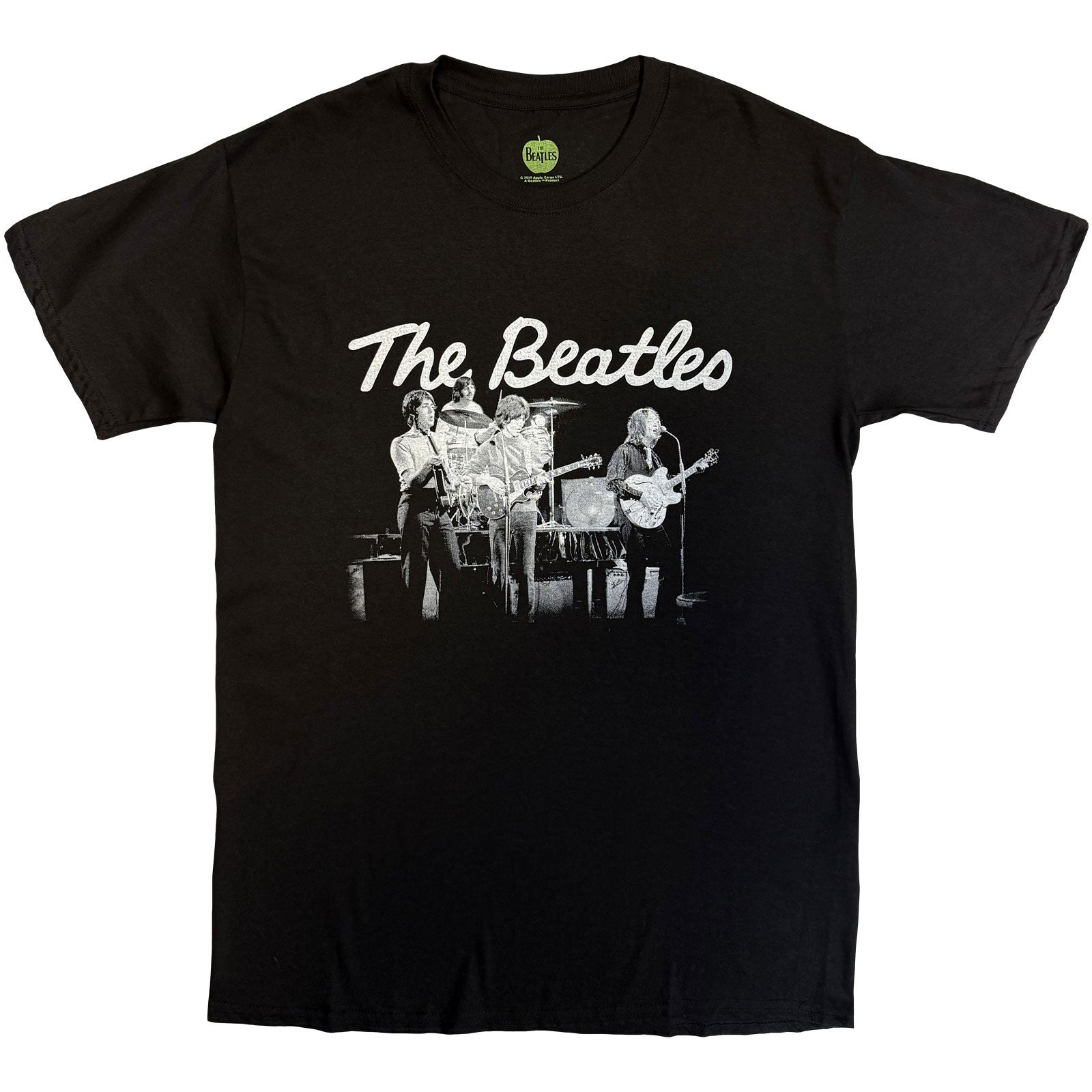 The Beatles Unisex T-Shirt: 1968 Live Photo (Black)