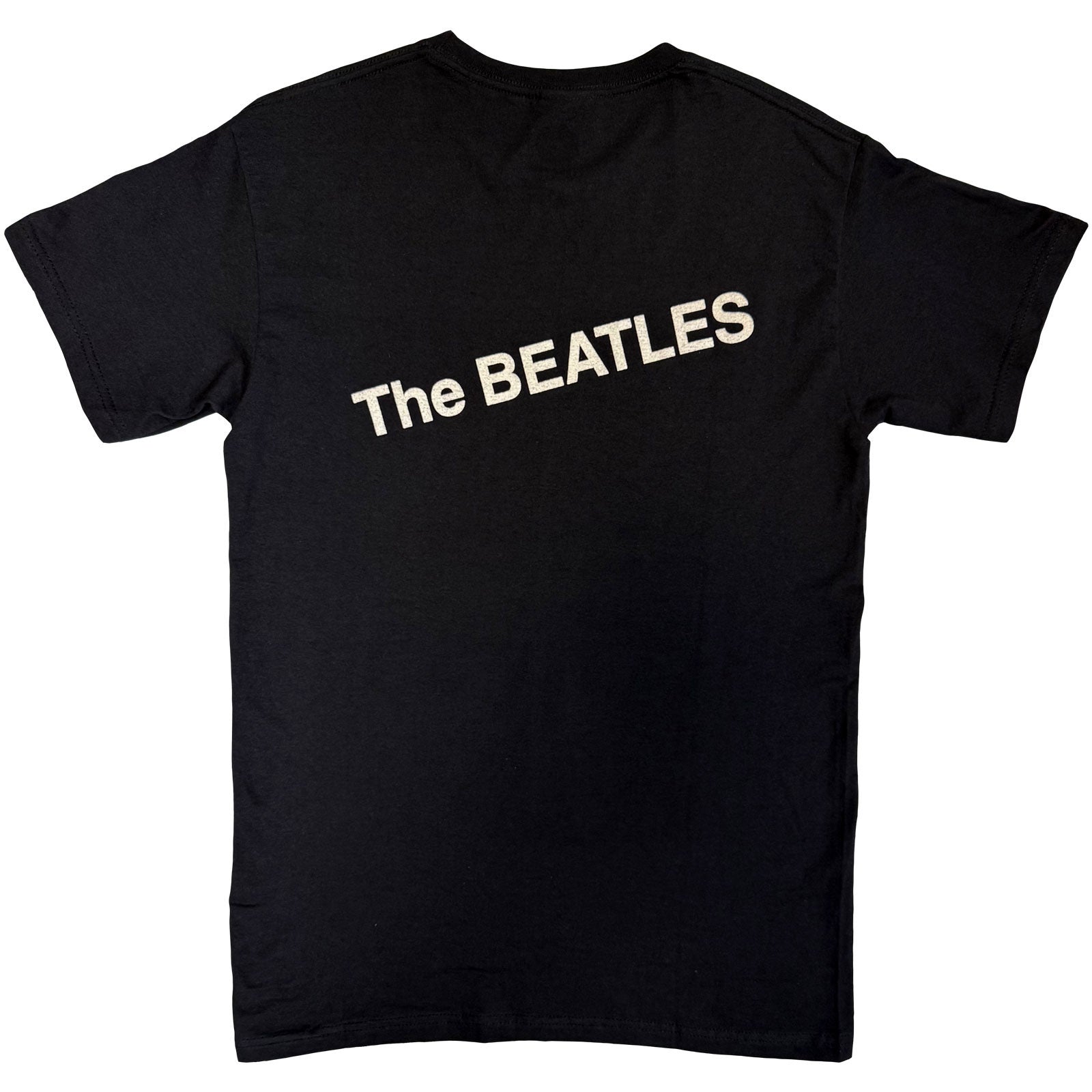 The Beatles Unisex T-Shirt: White Album Faces (Black) (Back Print)
