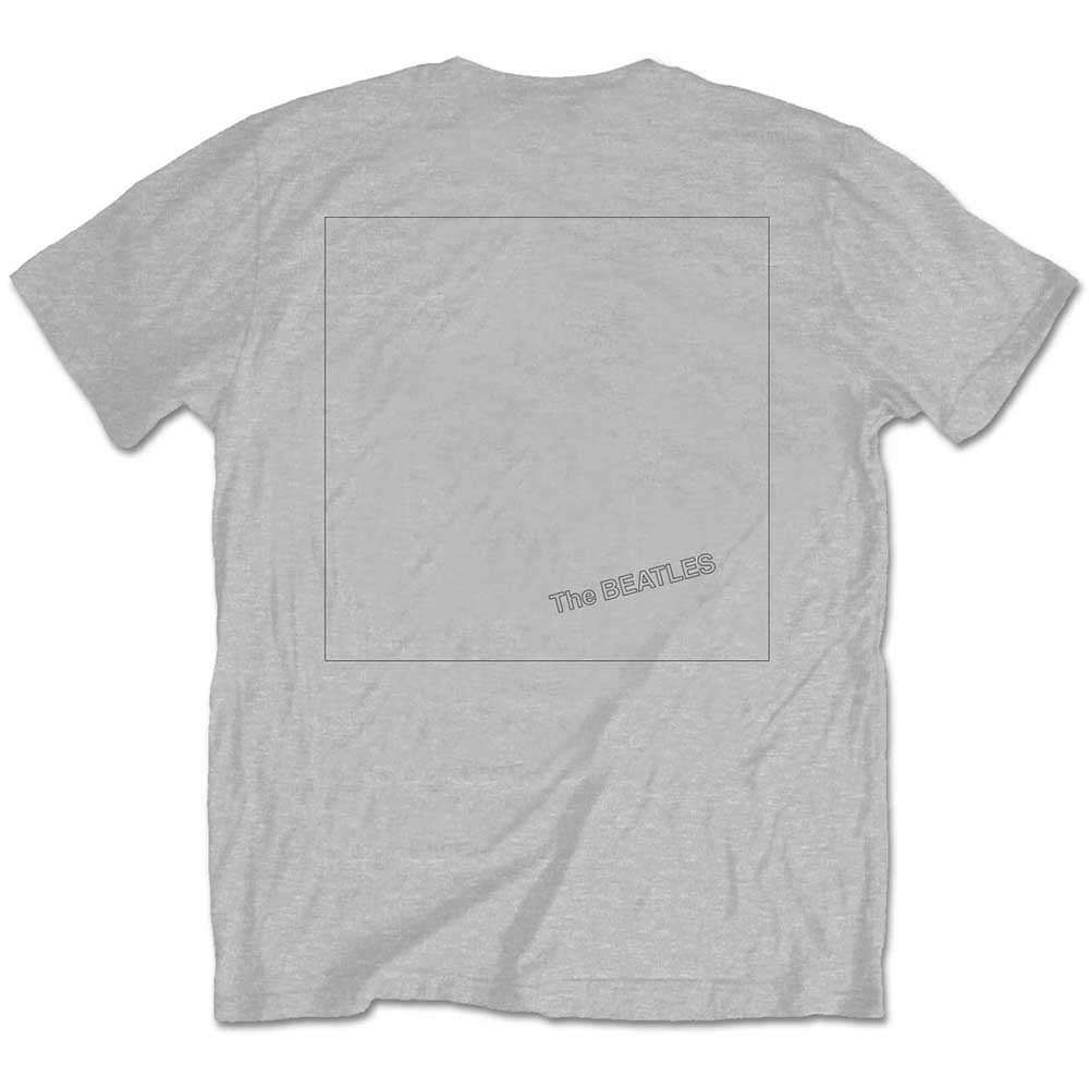 The Beatles Unisex T-Shirt: White Album Back (Grey) (Back Print)