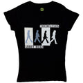 The Beatles Ladies T-Shirt: Abbey Road Colours Crossing (Black)