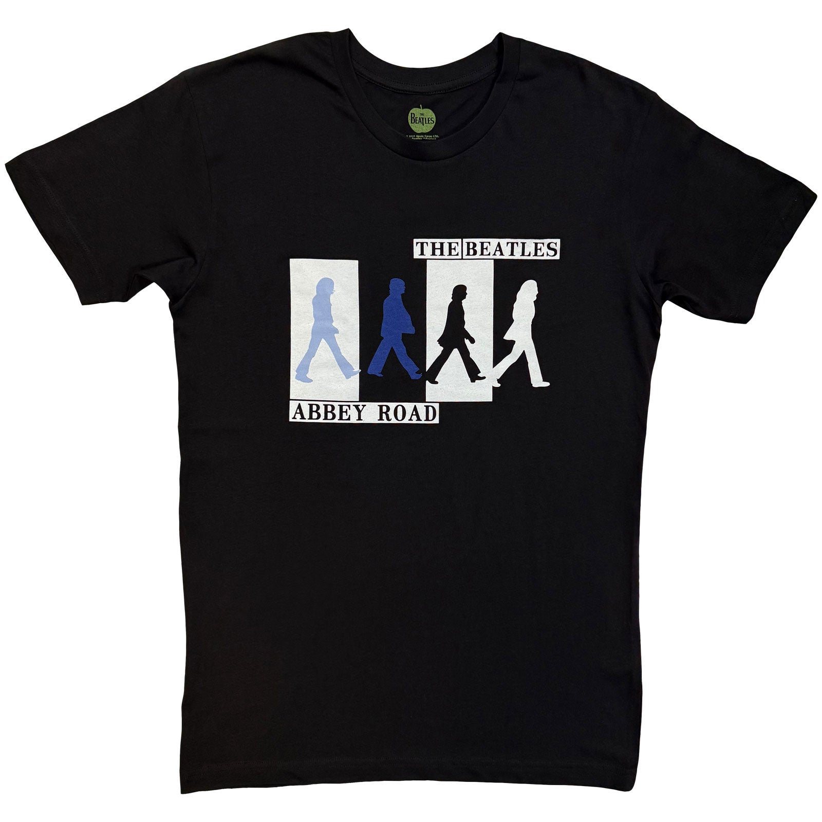 The Beatles Unisex T-Shirt: Abbey Road Colours Crossing (Black)