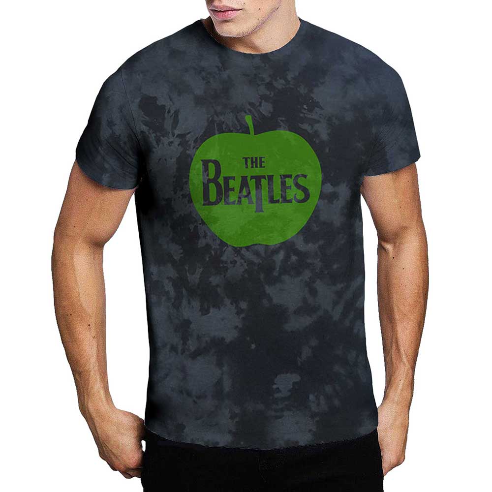The Beatles Unisex T-Shirt: Apple (Grey) (Wash Collection)