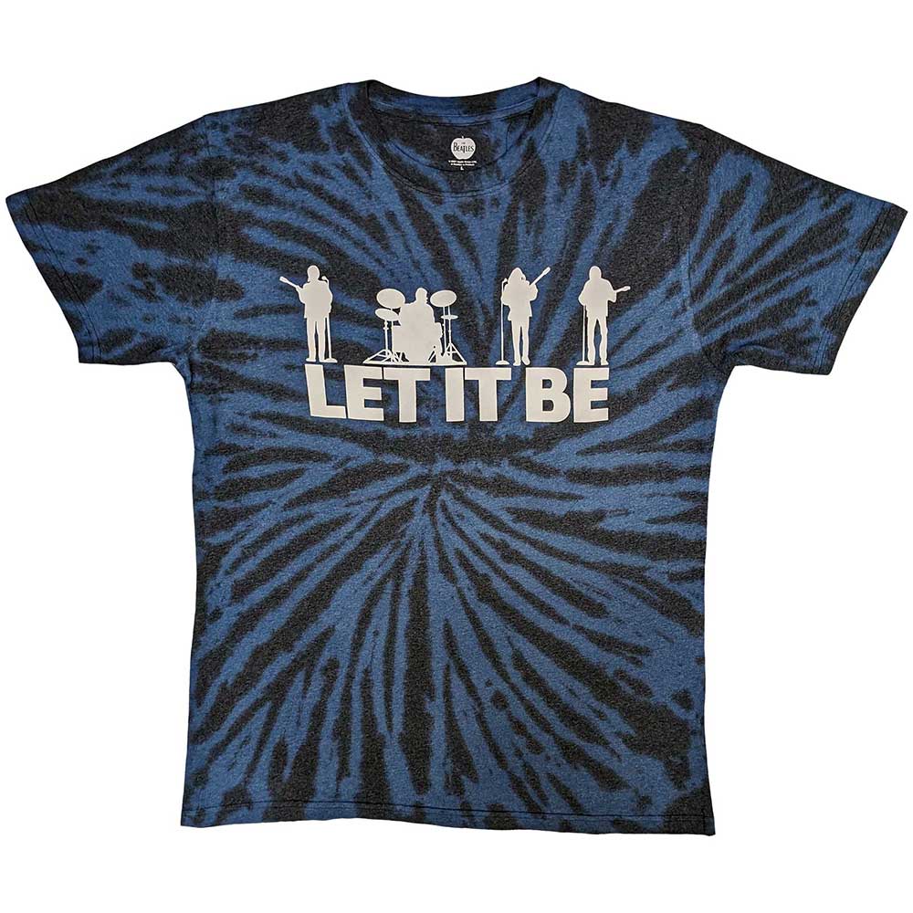 The Beatles Unisex T-Shirt: Let It Be Silhouette (Black) (Wash Collection)