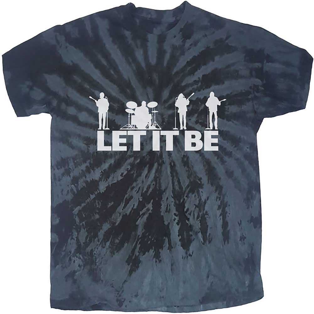 The Beatles Unisex T-Shirt: Let It Be Silhouette (Black) (Wash Collection)