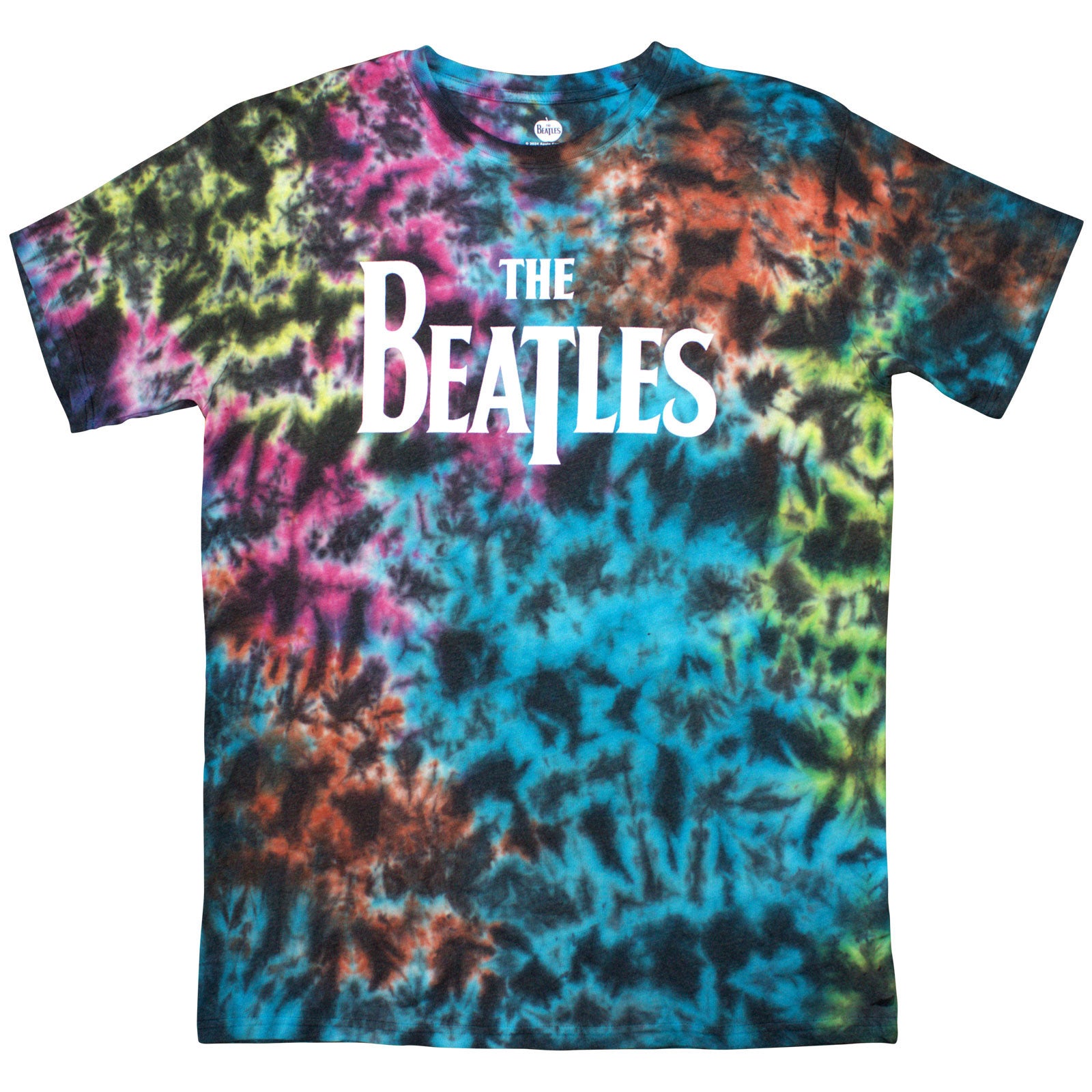 The Beatles Unisex T-Shirt: Drop T Logo (Dip-Dye On Grey) (Wash Collection)
