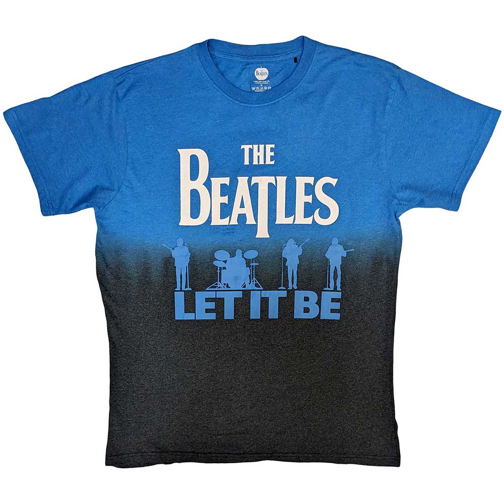 The Beatles Unisex T-Shirt: Let It Be Split (Blue) (Wash Collection)