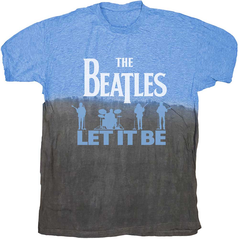 The Beatles Unisex T-Shirt: Let It Be Split (Blue) (Wash Collection)