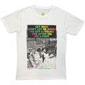 The Beatles Unisex T-Shirt: Rooftop Songs Gradient (White)