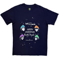 The Beatles Unisex T-Shirt: Happy Christmas (Navy Blue)