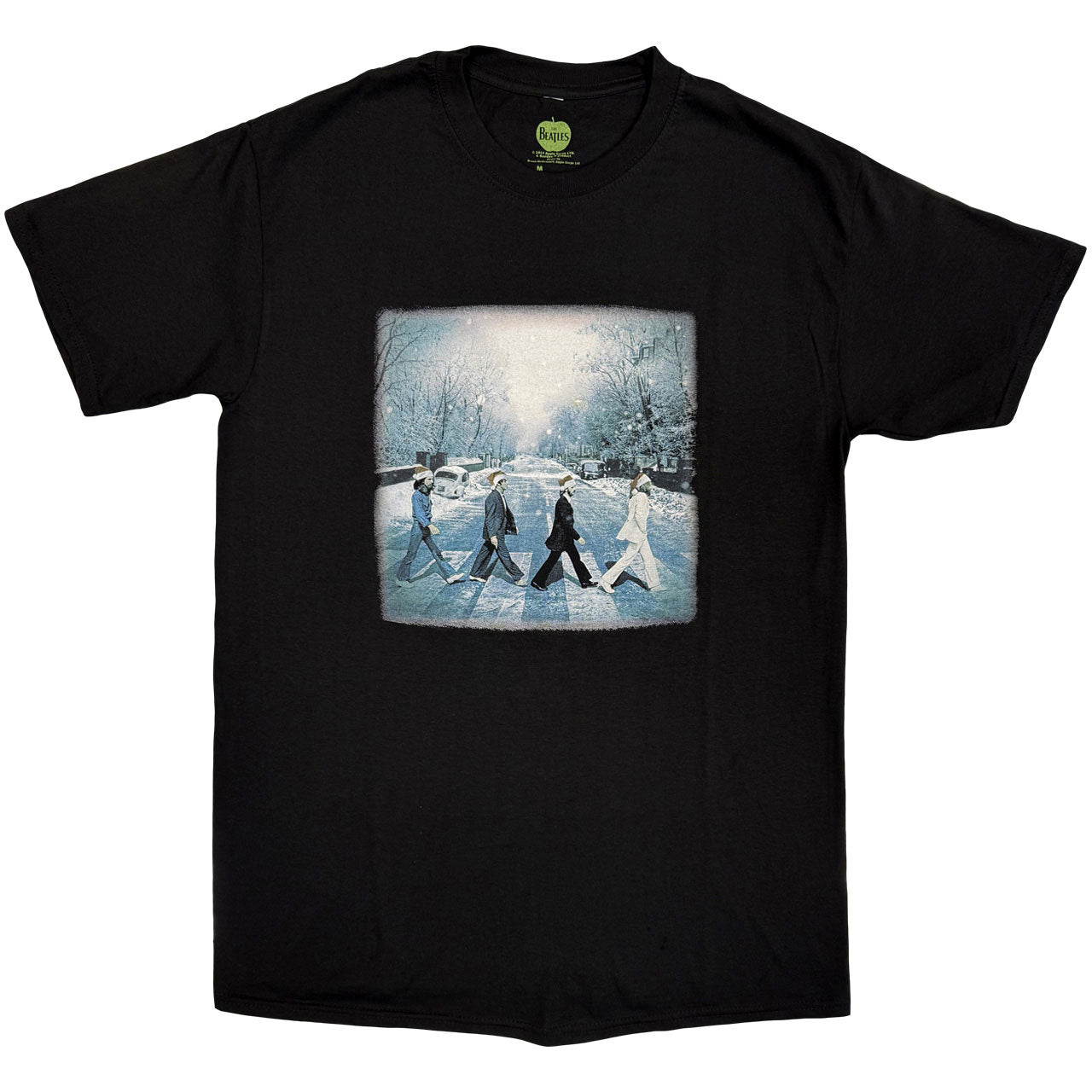 The Beatles Unisex T-Shirt: Abbey Christmas (Black)