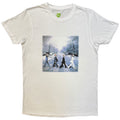 The Beatles Unisex T-Shirt: Abbey Christmas (White)