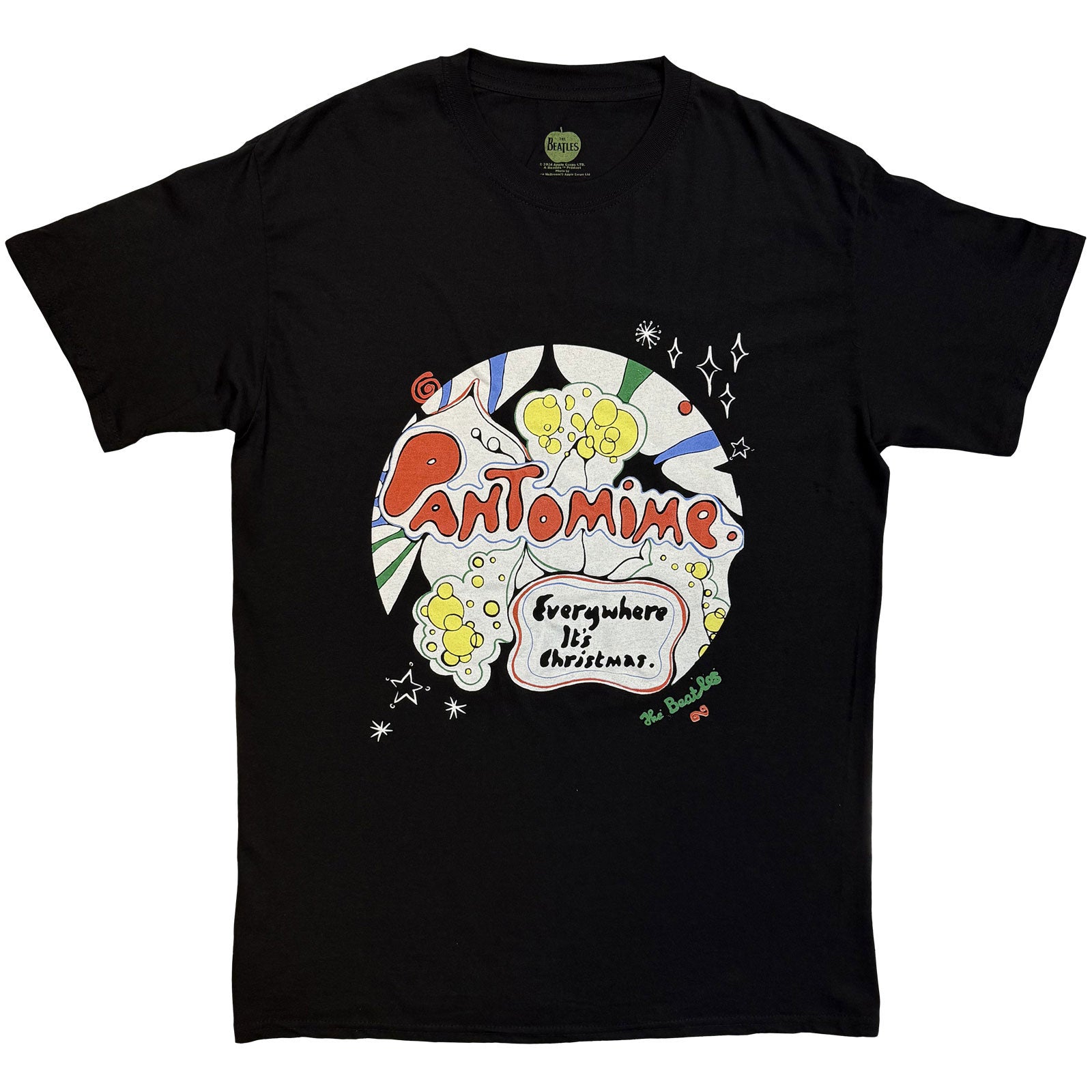 The Beatles Unisex T-Shirt: Pantomime (Black)