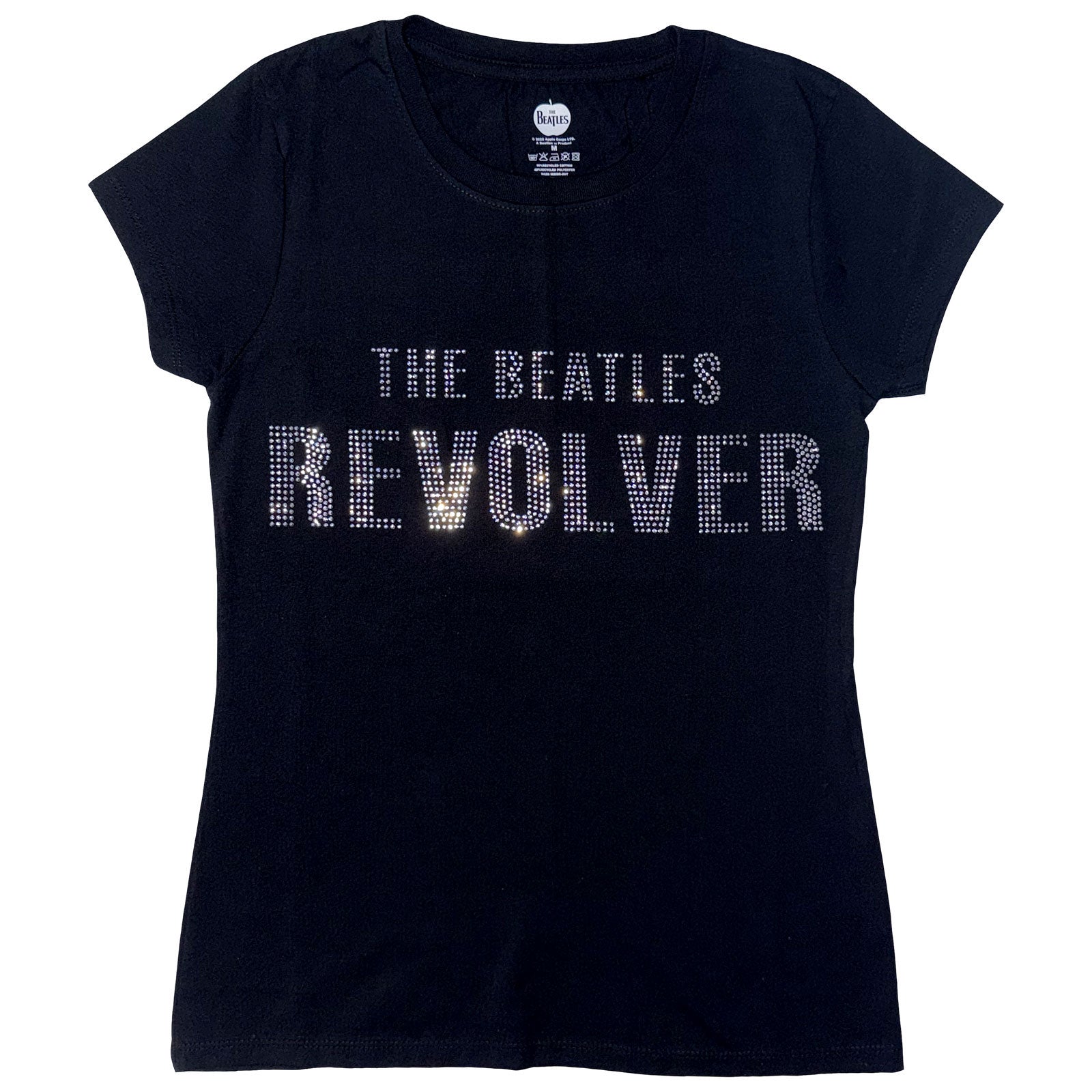 The Beatles Ladies T-Shirt: Revolver Crystals (Black) (Embellished)