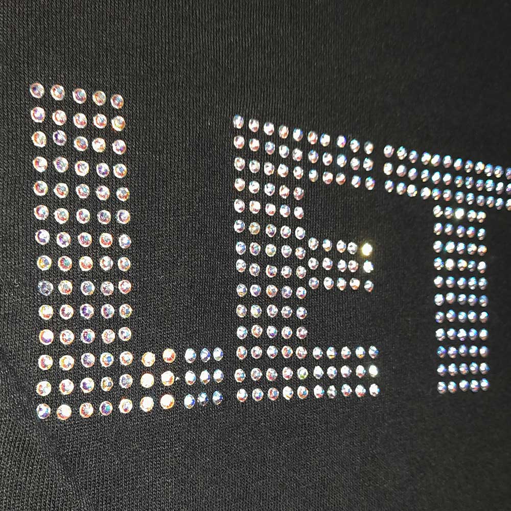 The Beatles Unisex T-Shirt: Let It Be Crystals (Black) (Embellished)
