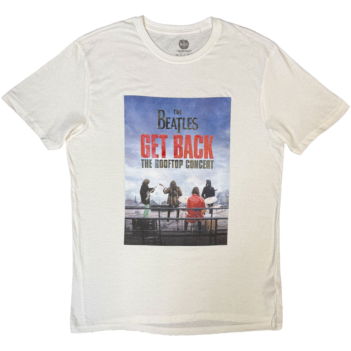 The Beatles Unisex T-Shirt: Rooftop Concert (White)