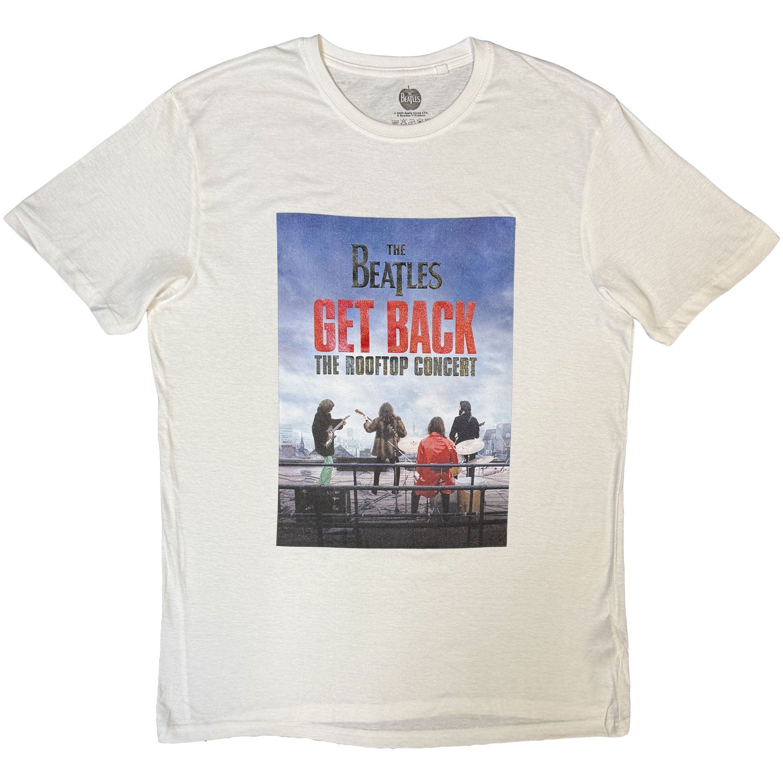 The Beatles Unisex T-Shirt: Rooftop Concert (White)
