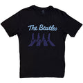 The Beatles Unisex T-Shirt: Crossing Silhouettes (Black) (Embellished)
