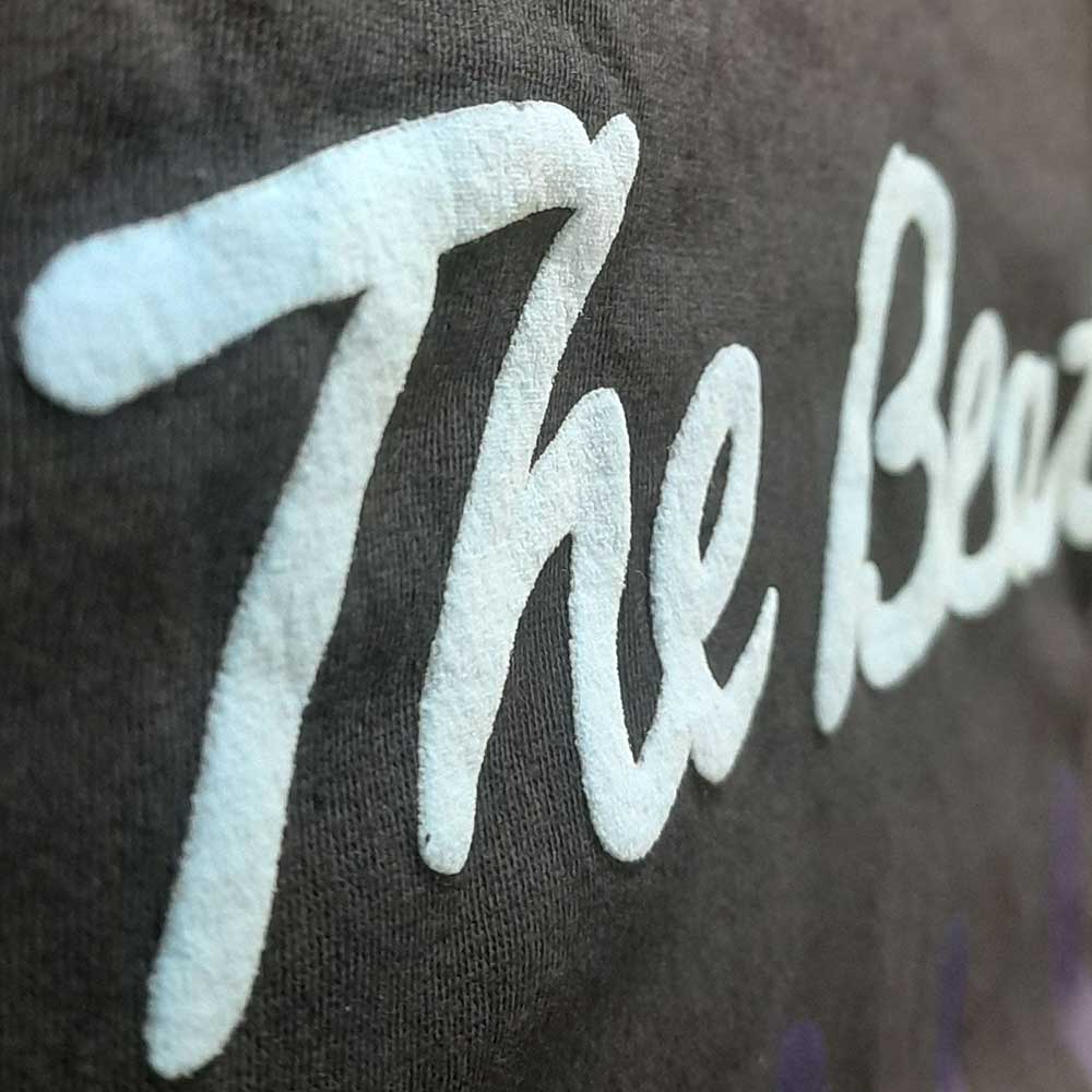 The Beatles Unisex T-Shirt: Crossing Silhouettes (Black) (Embellished)
