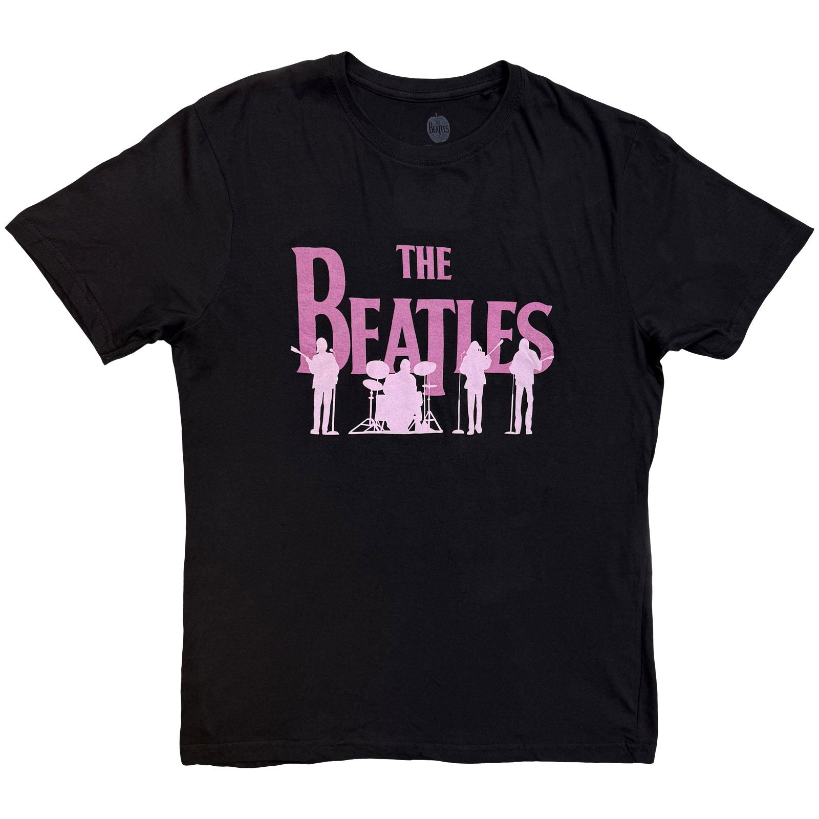 The Beatles Unisex T-Shirt: Band Silhouettes (Black) (Embellished)