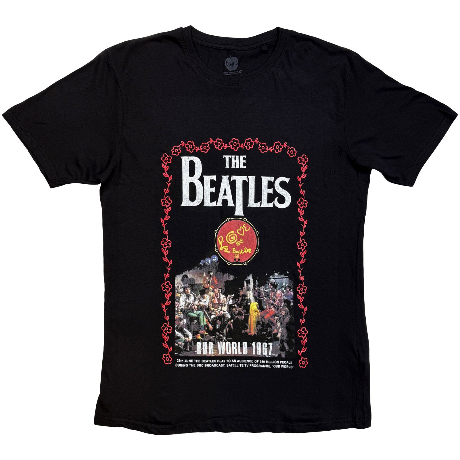The Beatles Unisex T-Shirt: Our World 1967 (Black)