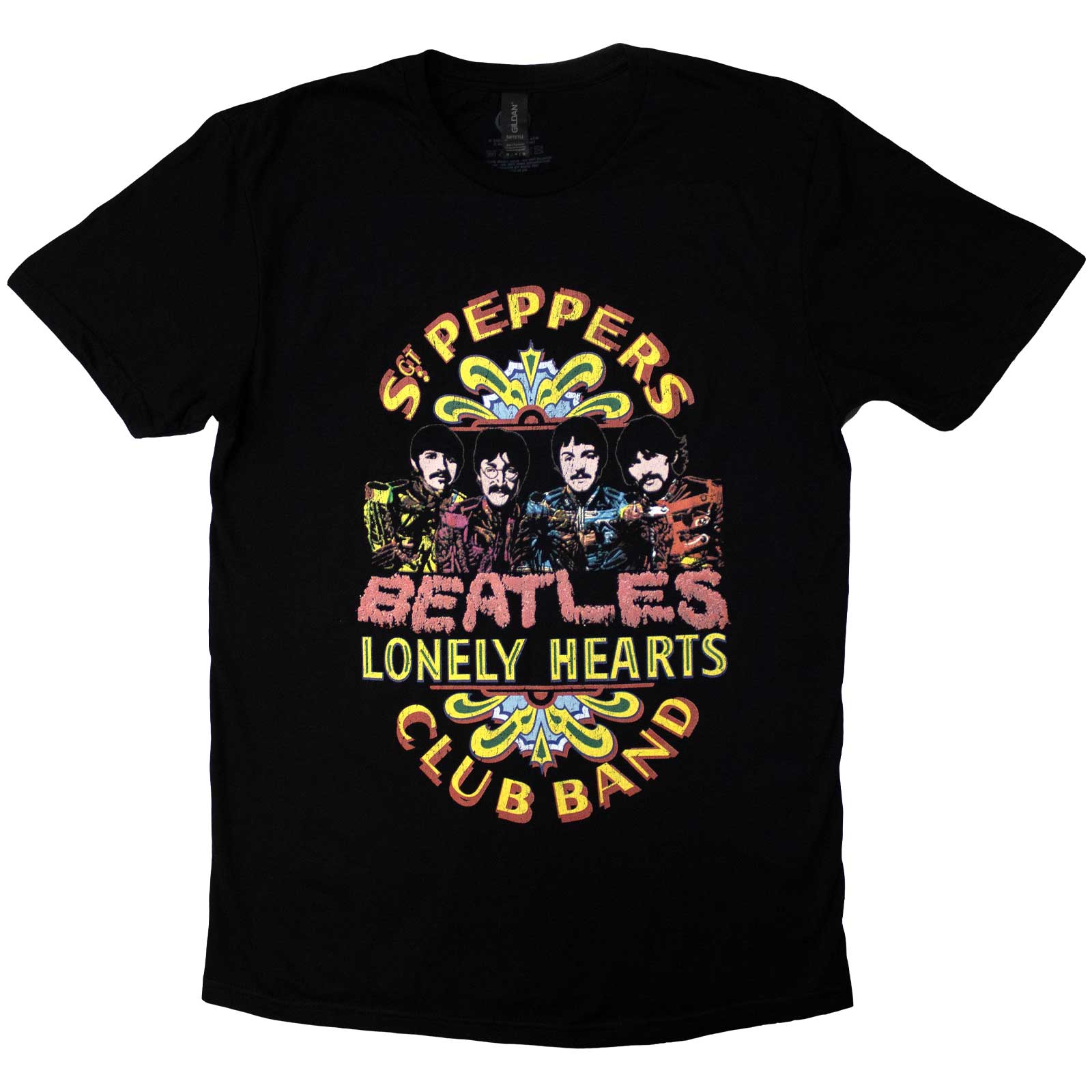The Beatles Unisex T-Shirt: Sgt Pepper 2 (Black)