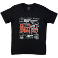 The Beatles Unisex T-Shirt: Titles & Logos (Black) (Embellished)