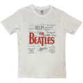The Beatles Unisex T-Shirt: Titles & Logos (White) (Embellished)