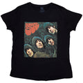The Beatles Ladies T-Shirt: Rubber Soul Album Cover (Black)