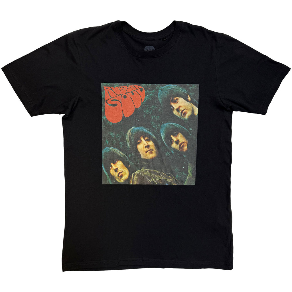 The Beatles Unisex T-Shirt: Rubber Soul Album Cover (Black)