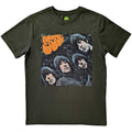 The Beatles Unisex T-Shirt: Rubber Soul Album Cover (Green)